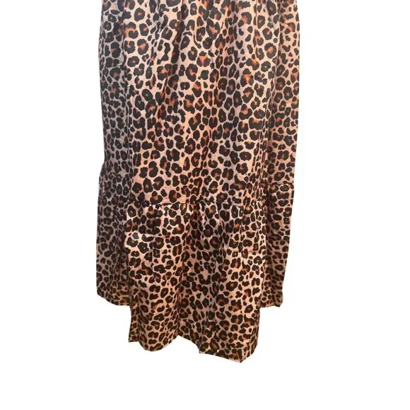 2/$50 NEW Leopard L Print Halter Boho Maxi Dress Butterfly Design Sleeveless - Picture 15 of 16